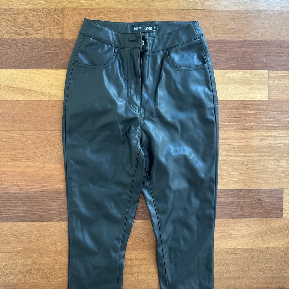 Black Faux Leather Pants